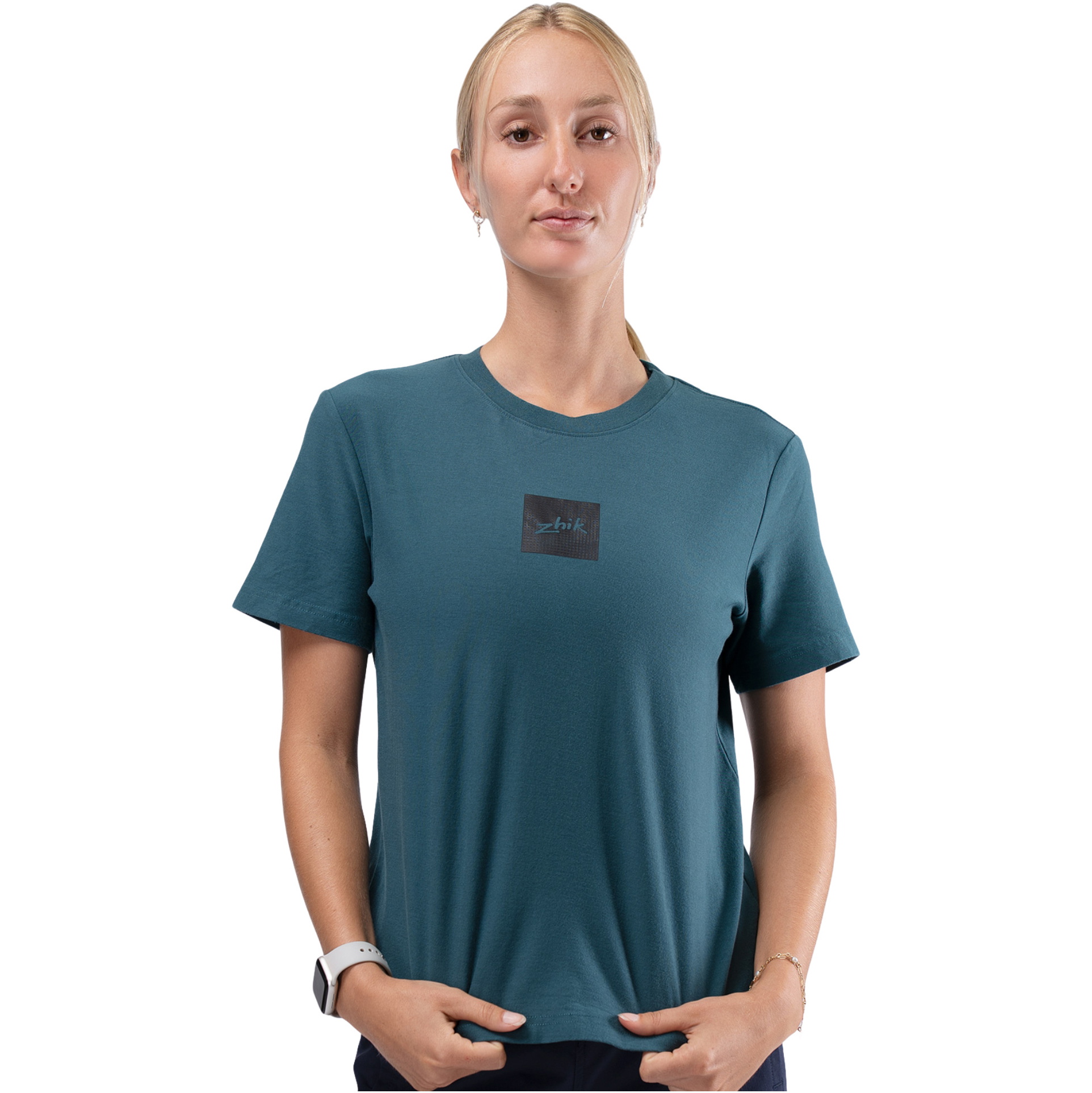 2026 Zhik Womens Logo Cotton Tee TEE-0735-W - Deep Teal